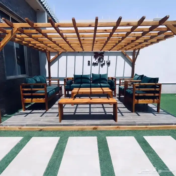 تم تنفيد أخر أعمالنا تفصيل مظله و كراسي و طاوله و بأر كلاسي 8