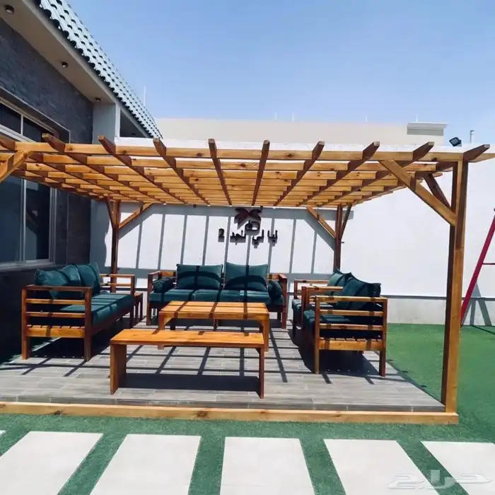 تم تنفيد أخر أعمالنا تفصيل مظله و كراسي و طاوله و بأر كلاسي 5