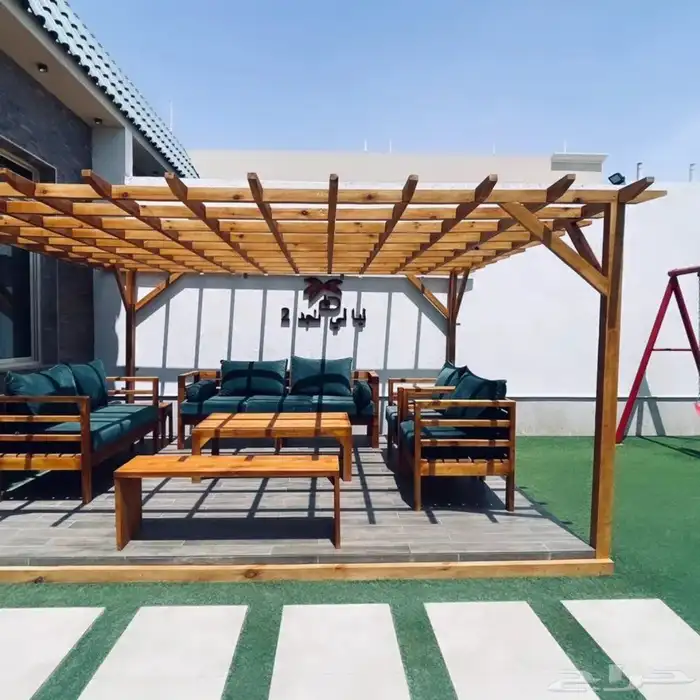 تم تنفيد أخر أعمالنا تفصيل مظله و كراسي و طاوله و بأر كلاسي 6