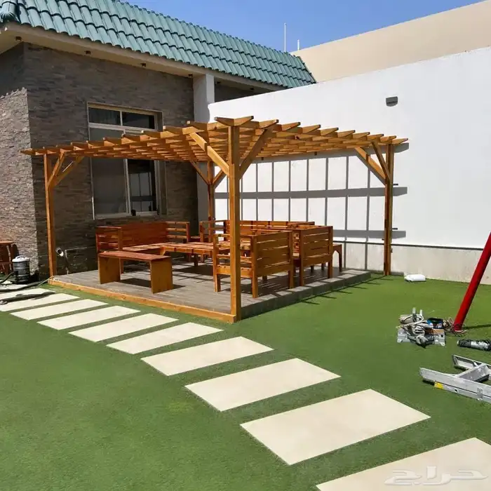 تم تنفيد أخر أعمالنا تفصيل مظله و كراسي و طاوله و بأر كلاسي 1