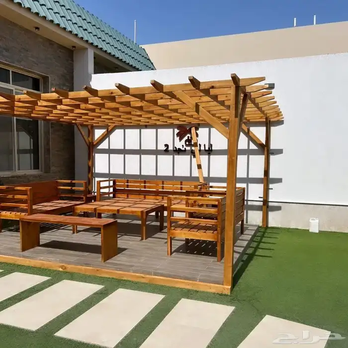 تم تنفيد أخر أعمالنا تفصيل مظله و كراسي و طاوله و بأر كلاسي 13