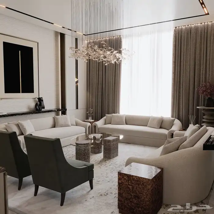 تصميم داخلي وتنفيذ فلل سكنيه وجميع الفراغات 0