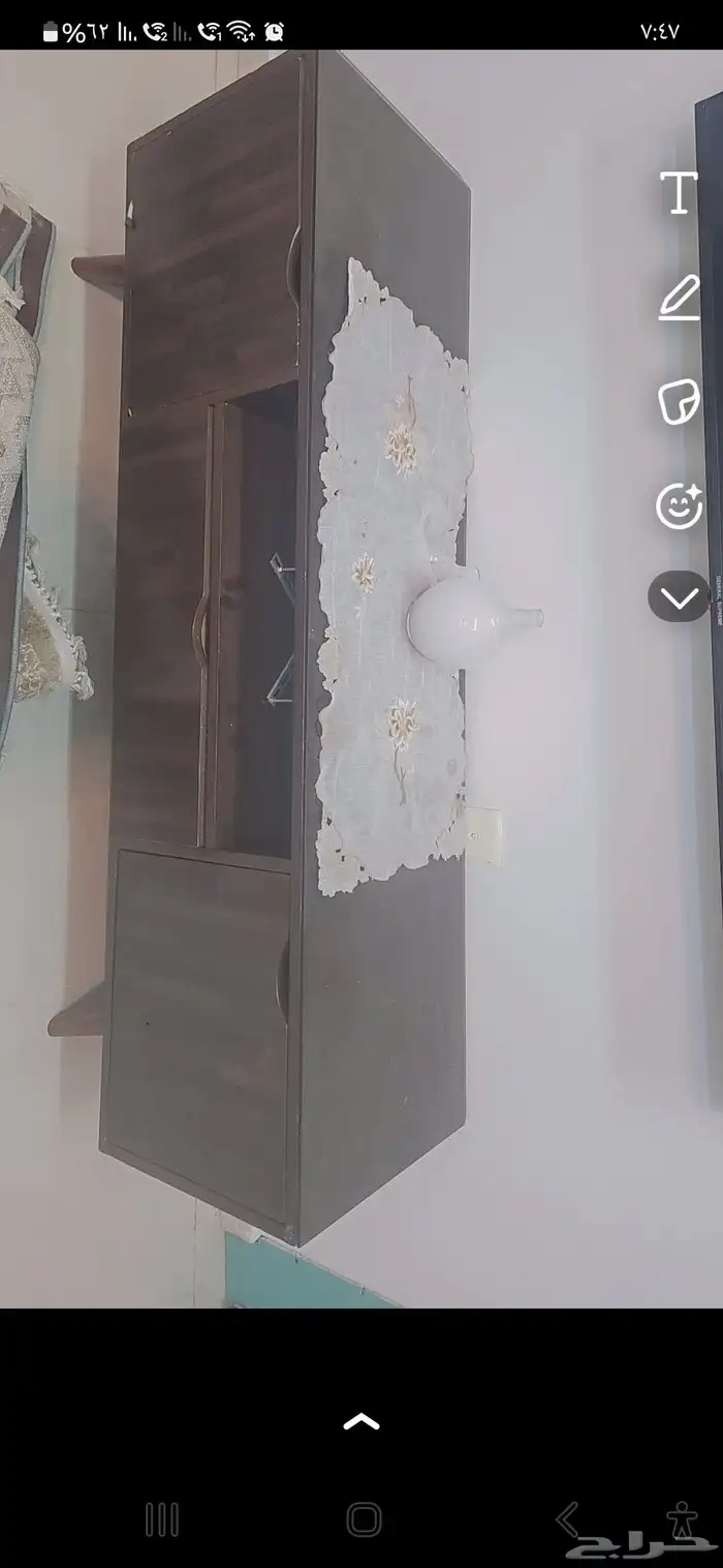 طقم كنب مع سجاده و ستارتين طاوله تلفزيون خشب 4