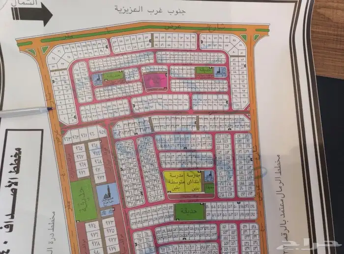 للبيع نص ارض40جنوب مساحة 500 متر حى اللولوالاصداف موقع ممتاز 0