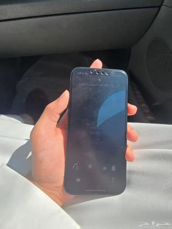 ايفون 14 عادي نظيف مافيه خدوش نسبة البطارية 90 7