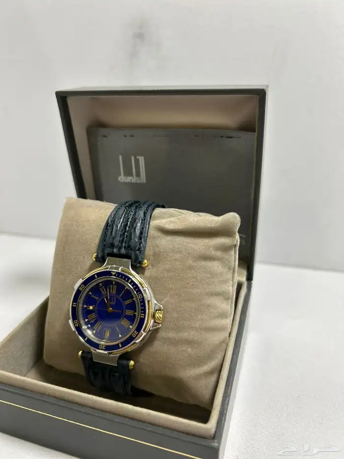 ساعة دنهل فنتج من النوادر جلد شبة جديدة 0