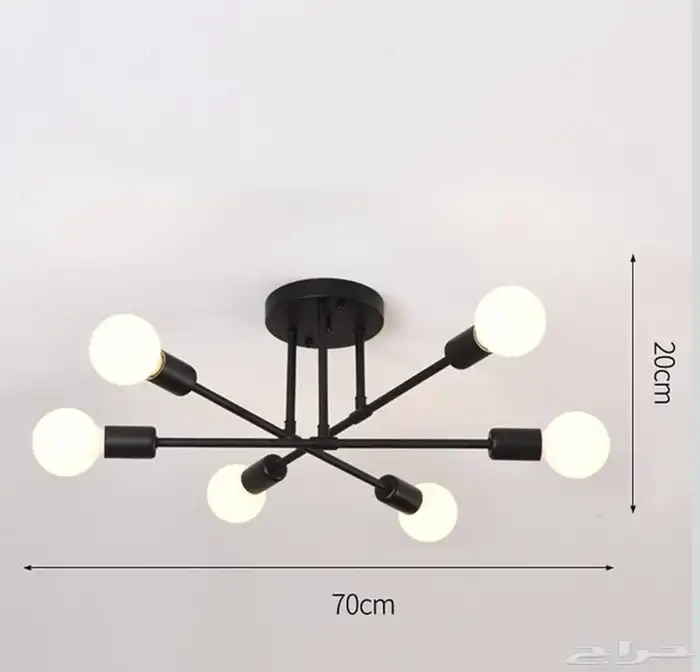 ثريا سقف أسود ب 6 لمبات جديدة 1