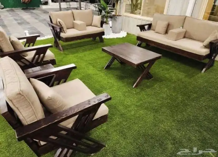 لتفصيل جلسات خارجية حديد خشب 6