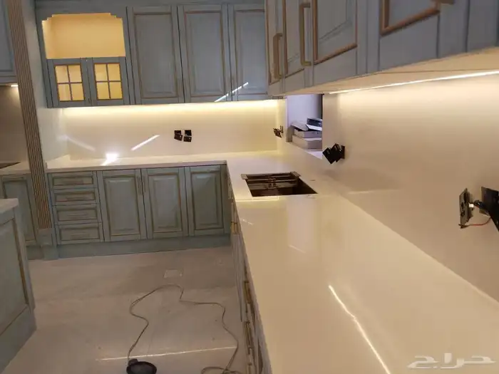 رخام صناعي مغاسل وكونترات واصطح مطبخ تفاصيل أكثر 0