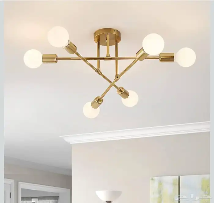 ثريا سقف أسود ب 6 لمبات جديدة 3