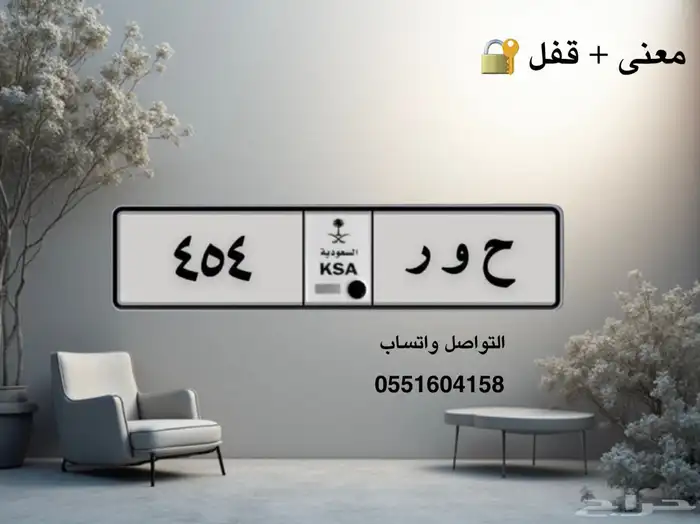 للبيع لوحة ح و ر 454 0