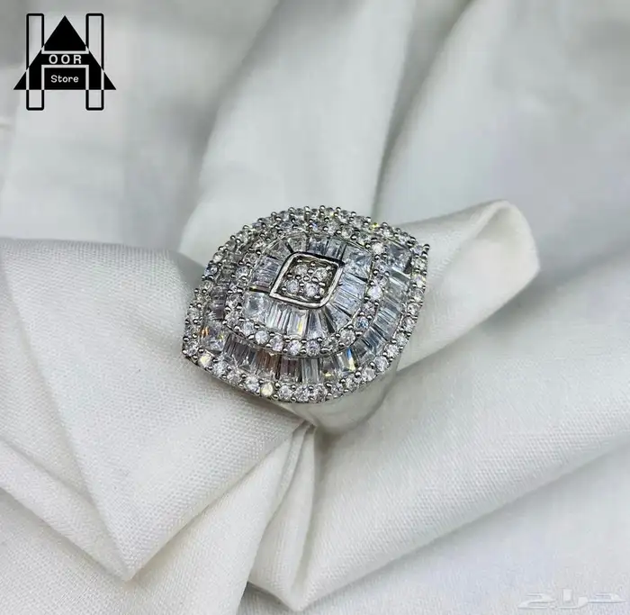 خواتم فضه نسائية راقية عيار 925 باحجار وفصوص الماس  صناعي 1