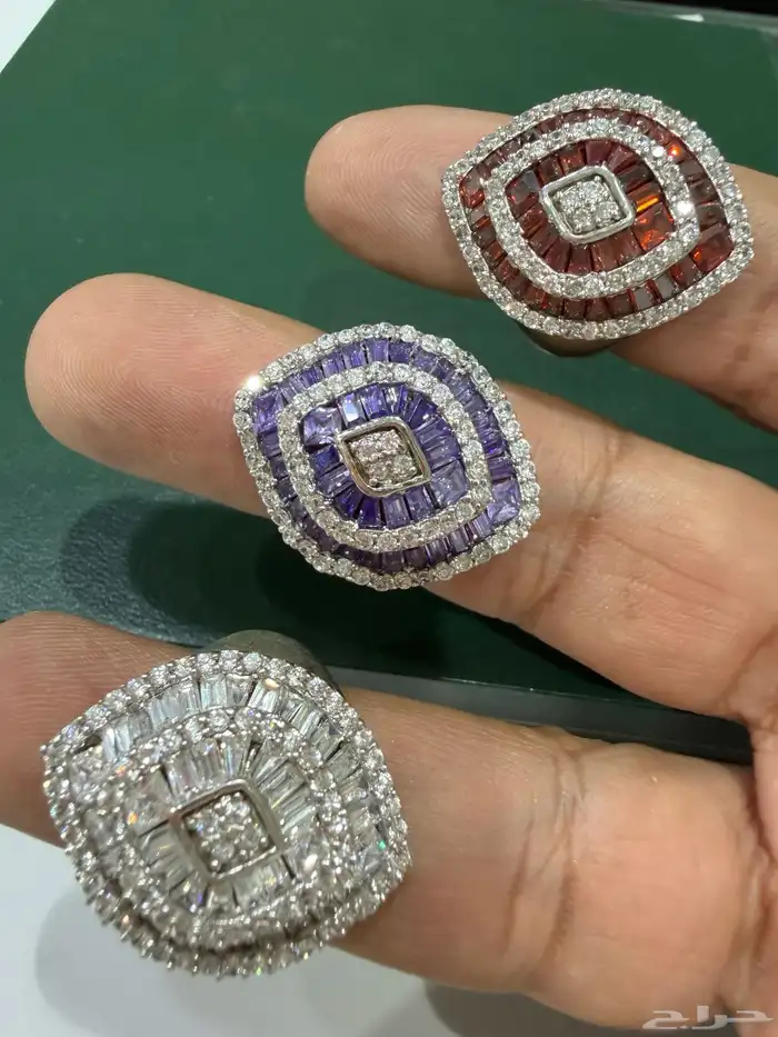 خواتم فضه نسائية راقية عيار 925 باحجار وفصوص الماس  صناعي 14