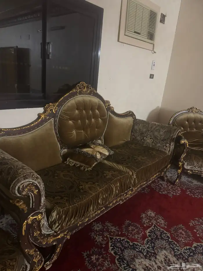 كنب زيتي اخضر للبيع 0