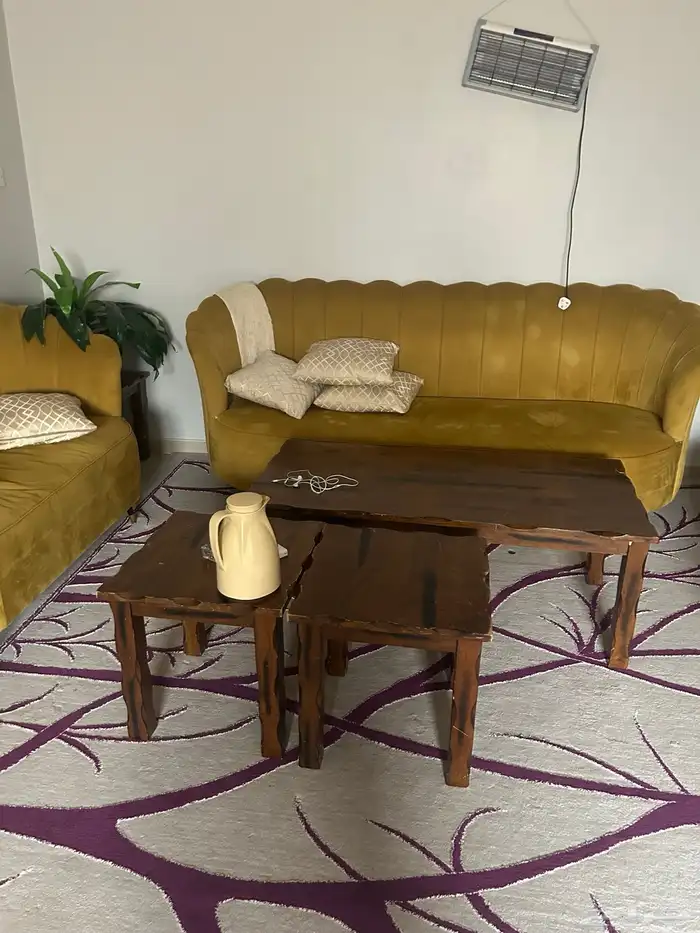 غرفة نوم وكنب وفرش مجلس مع تجهيزات كهربائية متفرقة للبيع 18