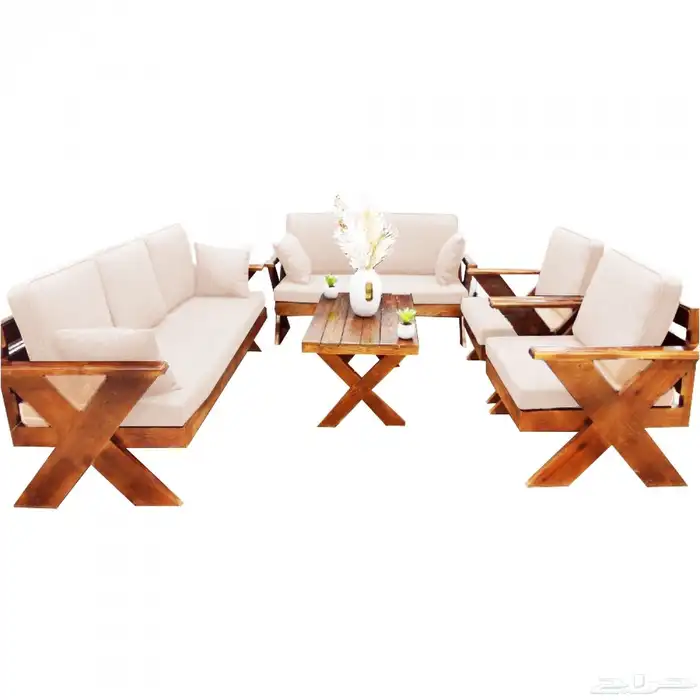 لتفصيل جلسات خارجية حديد خشب 5