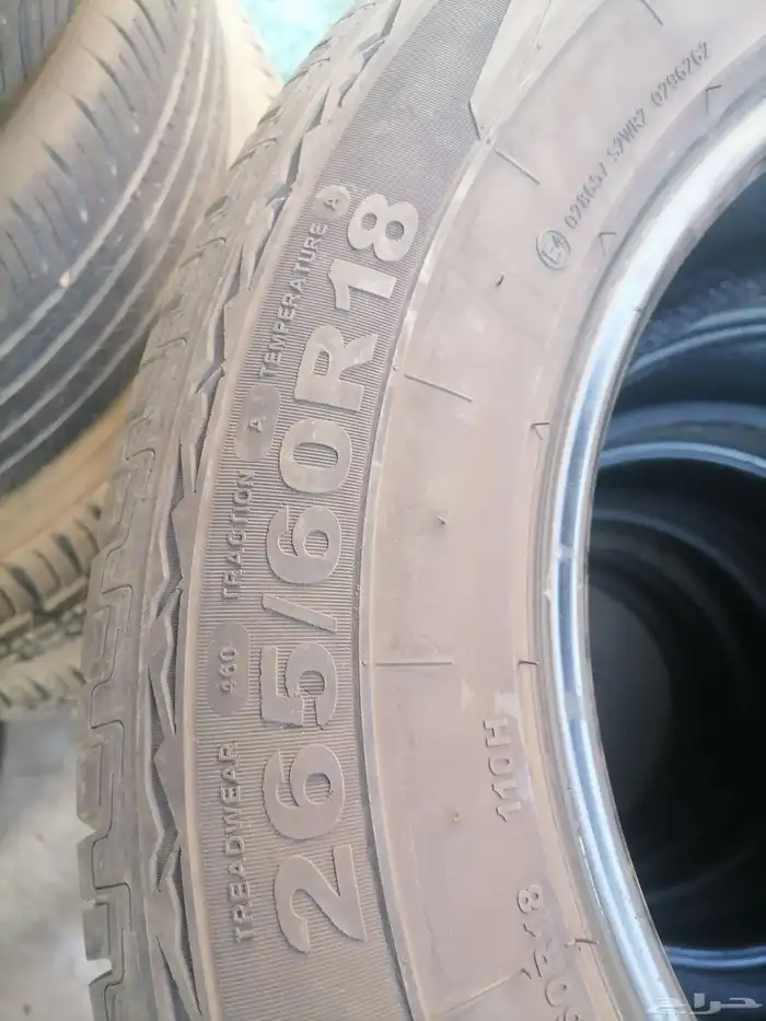 كفرات مستخدمه نظيف مقاس 265 60 18 نظيف على الشرط تايلندي 0