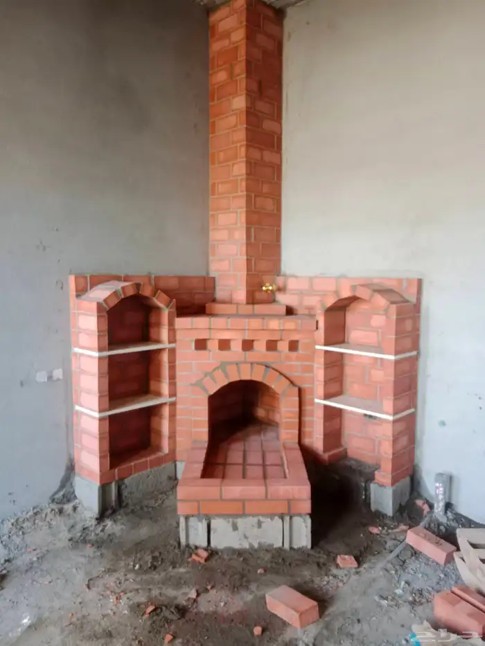 بيوت شعر مشب نار مشب رخام قرميد جمالون تلبيس قماش 2