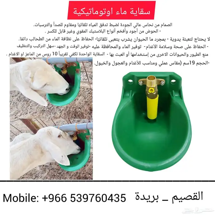 سقايات ومشارب اوتوماتيك للأغنام والعجول والخيل 6