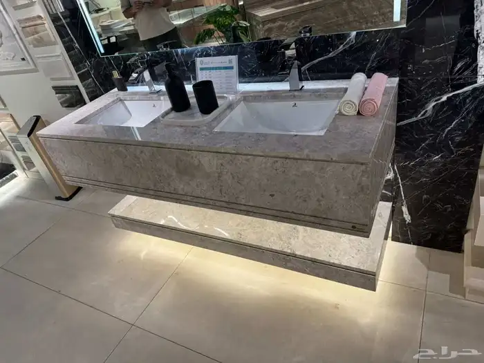 رخام صناعي مغاسل وكونترات واصطح مطبخ تفاصيل أكثر 7