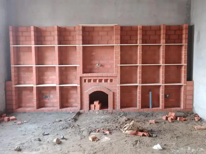 بيوت شعر مشب نار مشب رخام قرميد جمالون تلبيس قماش 3