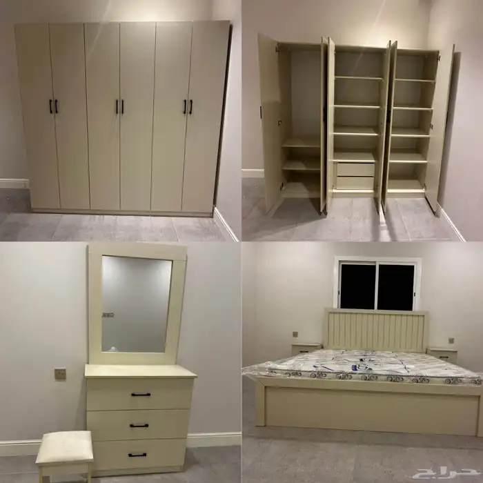 غرفة نوم كاملة  أثاث منزلي  سرير ودولاب وبطانيات 2