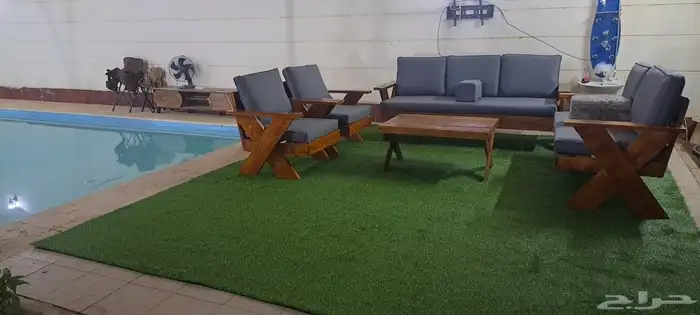 لتفصيل جلسات خارجية حديد خشب 8