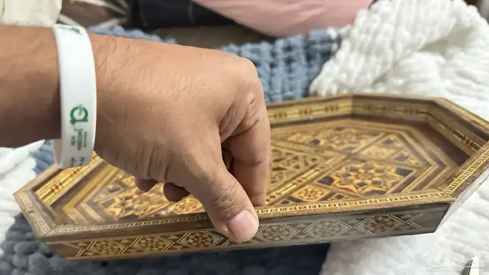 صينية صناعة يدوية مزخرفة بالصدف 2