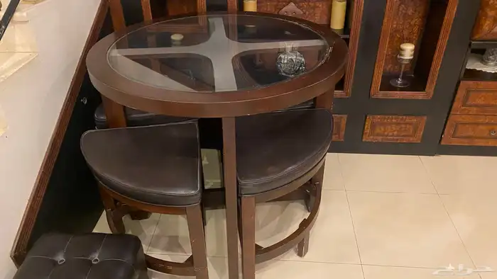 ديكور تلفزيون و بوفيه مع ادراج مع مرايه و طاولة دائريه 3