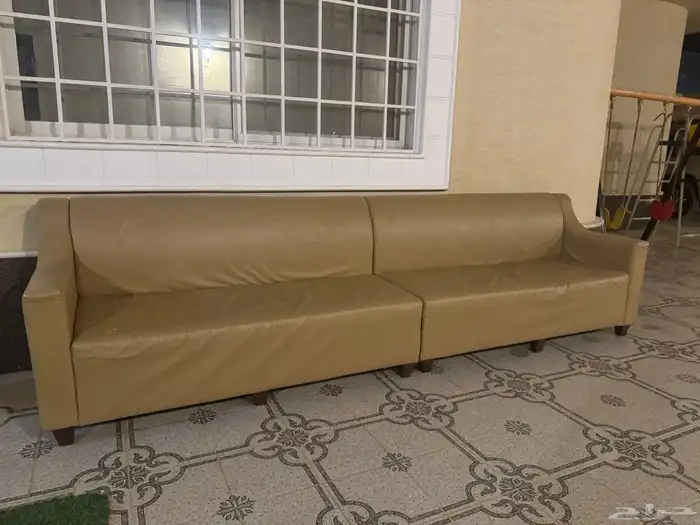 كنب جلد بيج 0