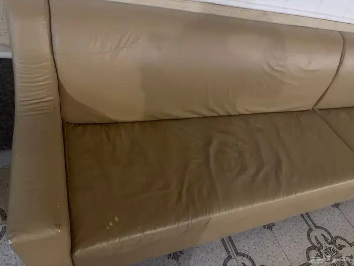 كنب جلد بيج 2