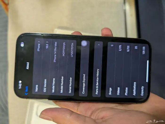 iPhone 14 pro max 128gb 77 battery health 5