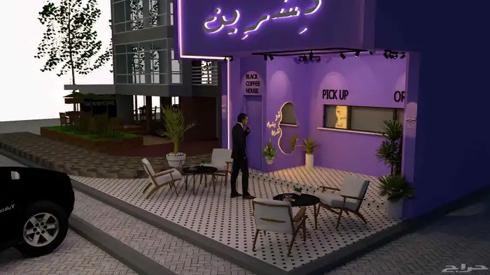 تصاميم هندسية داخلية وخارجية كافيهات عماير مشاريع كلشي 1