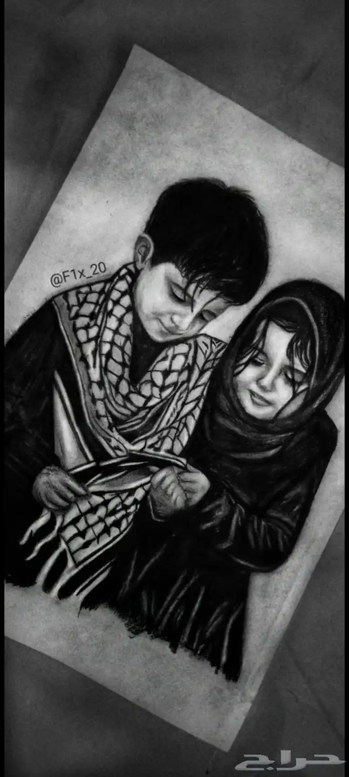 رسم بورتريه فحم احترافي 1