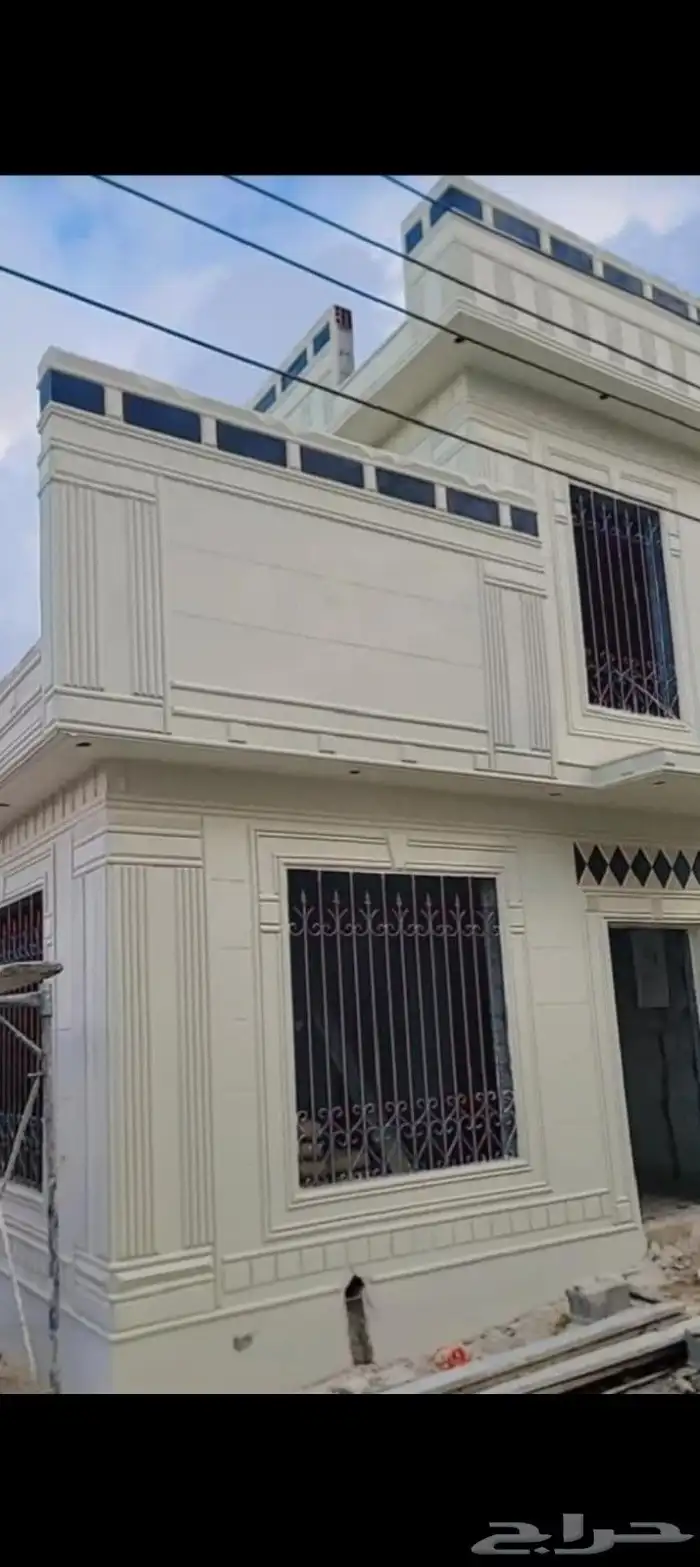 ديكورات خارجيه والياسه ملونه بلاسمنت الأبيض 2