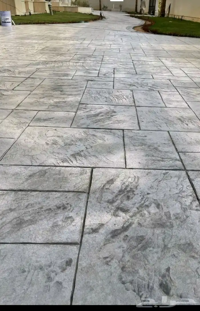 صبة مطبوعة الخرسانة الارضيات الختام حديقة خوش 8