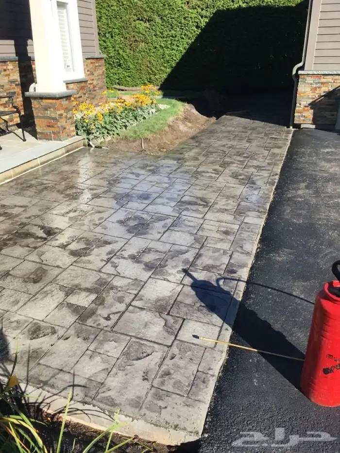 صبة مطبوعة الخرسانة الارضيات الختام حديقة خوش 9