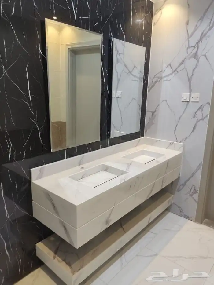 رخام صناعي مغاسل وكونترات واصطح مطبخ تفاصيل أكثر 9