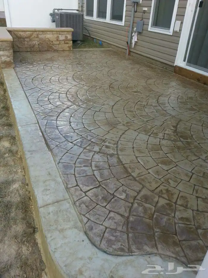 صبة مطبوعة الخرسانة الارضيات الختام حديقة خوش 1