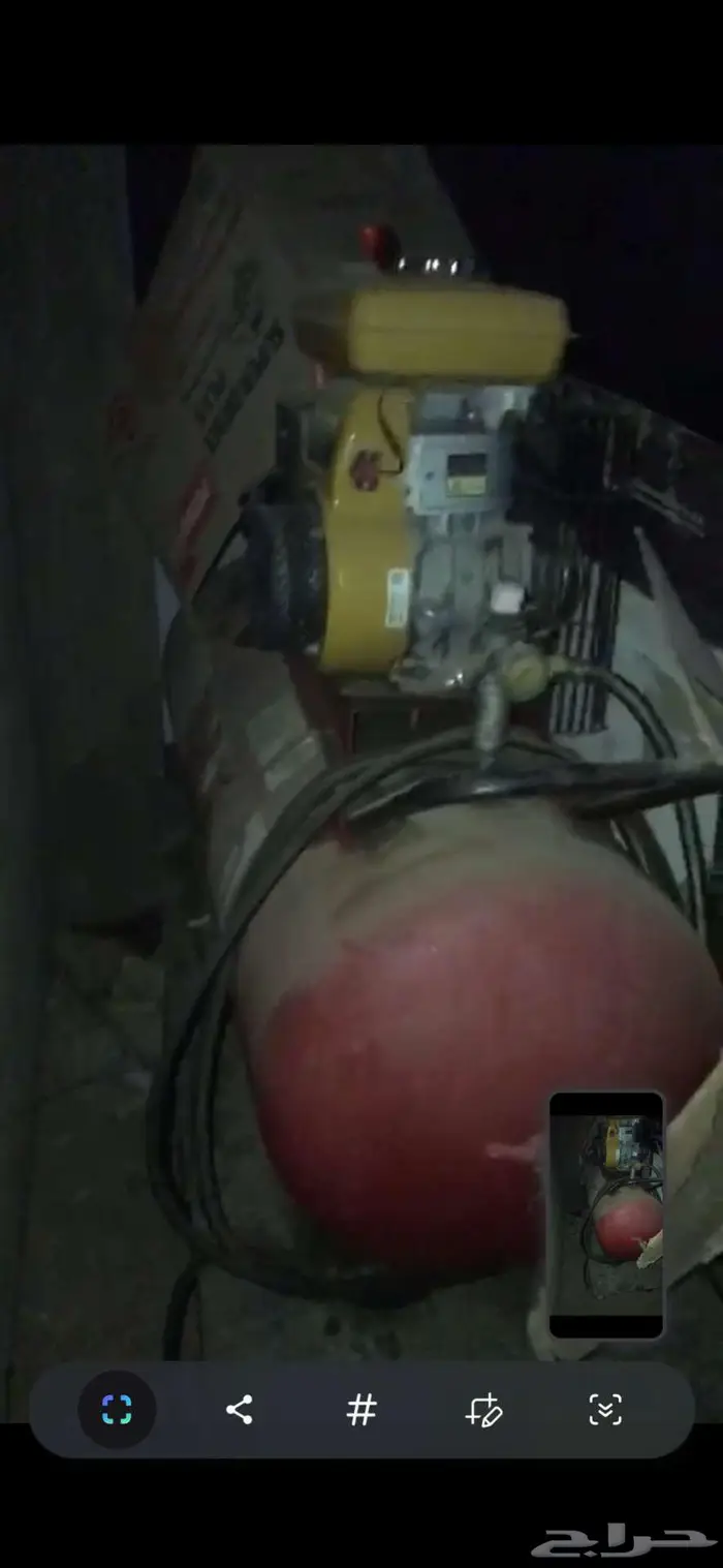 ماطور كمبروسبر هواء إيطالي مع القاعده نظيف 0