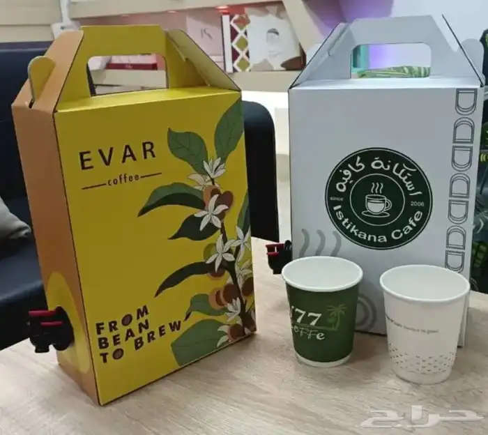 مطبعة اكواب طباعه اكواب جيكات قهوة بوكسات قهوة استكر كاسات 0