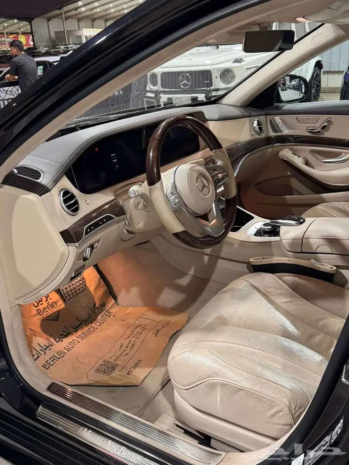 مرسيدس بنز 2019 فئة S450 أزرار 4 أسود ملكي بيج 5