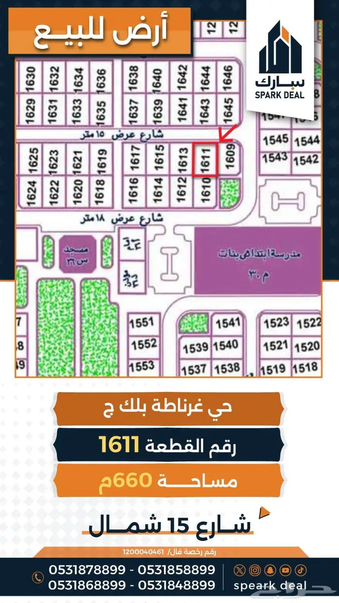 ارض للبيع بحي القدس 1