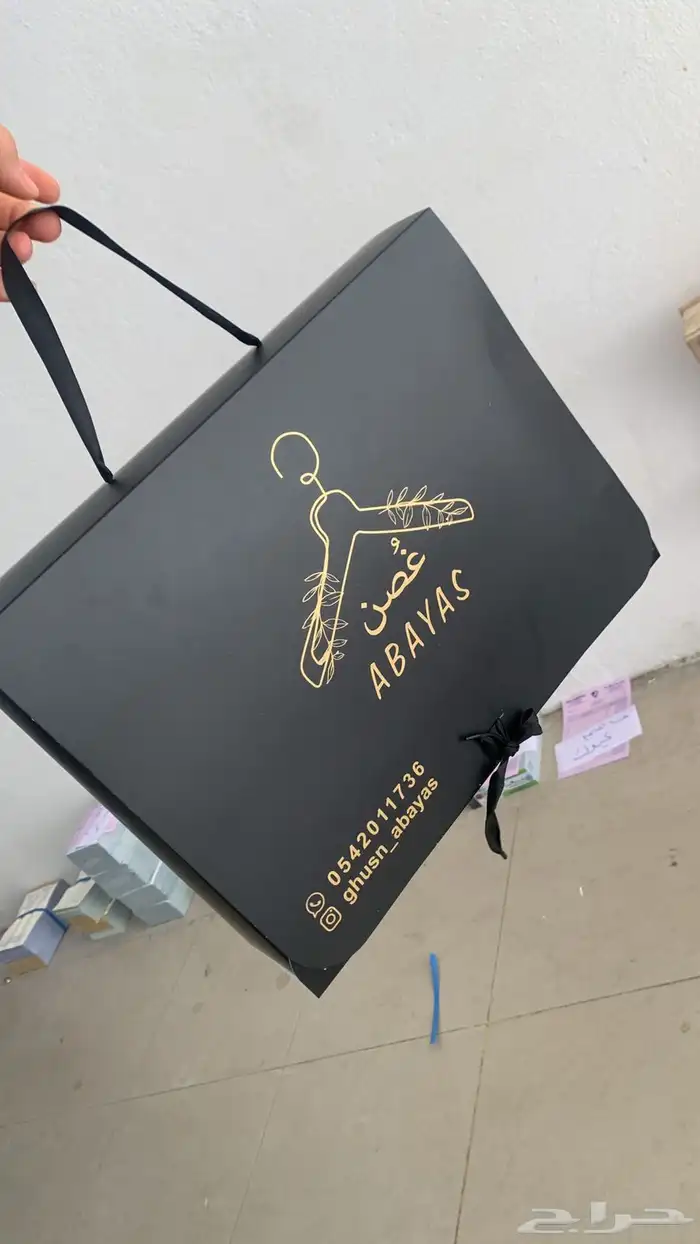 اكياس عبايات بكسات عبايات طباعة ليبل قماش للعبايات 3