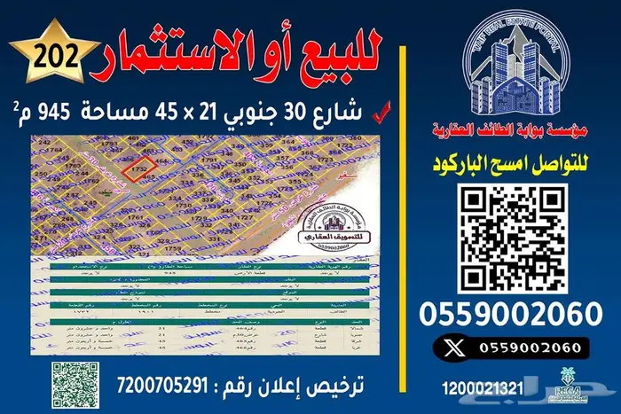 للاستثمار طويل الاجل العرفاء 3 شمال الطائف 0