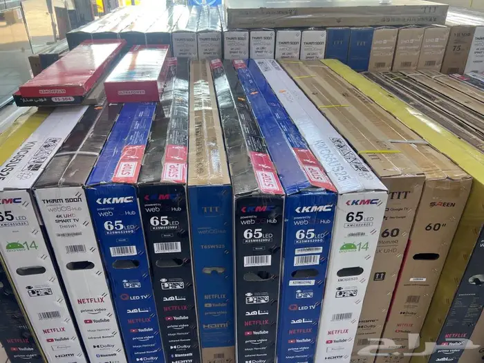 بيع شاشات تلفزيون سمارت 4k الرياض من32_100بوصه 24