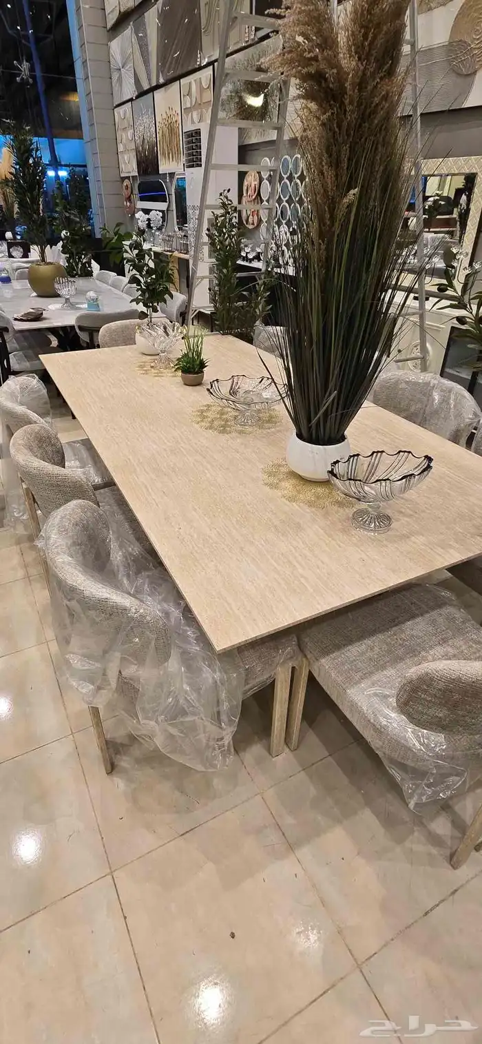 طاولة طعام مع كرسي كامل كرتون 6