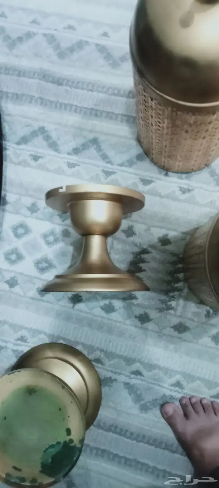 فانوس شموع ذهبي مستعمل للبيع 4
