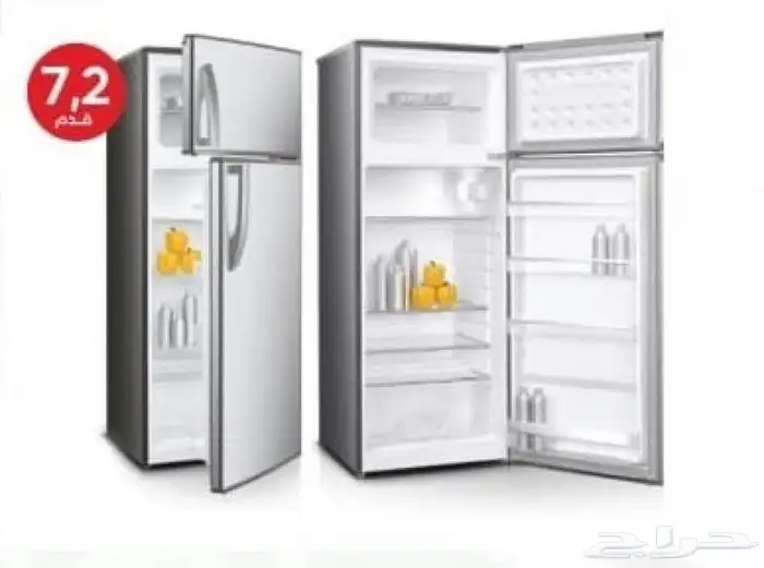 ثلاجة جنرال جولدي بابين ثلج 7.2 قدم فضي ستيل GR212DF 0