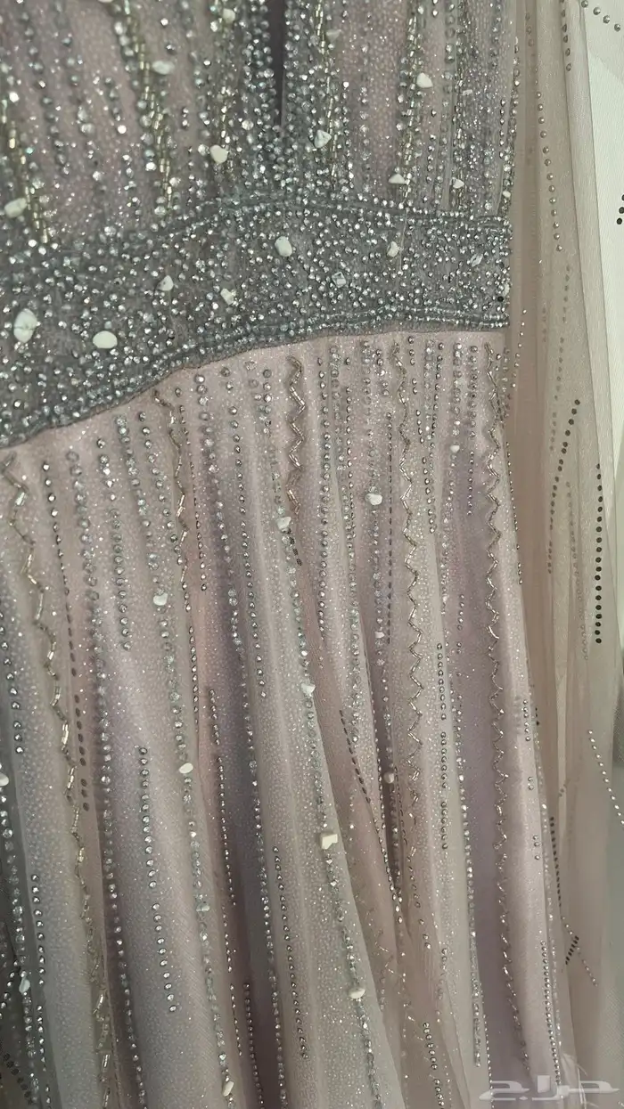 فستان أم او اخت العروس  ه فخم جدا  لونه وردي فاتح أنيق جديد 6